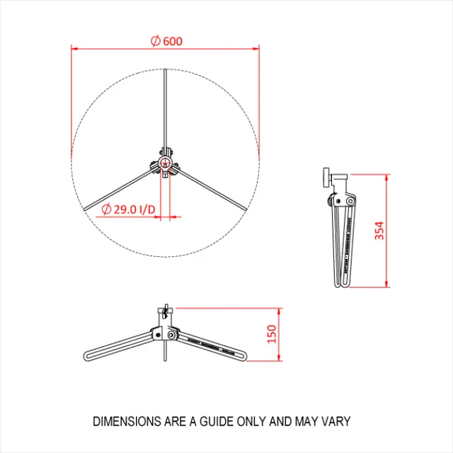 Doughty T54100 Gulv stativ for 29mm Spigot 