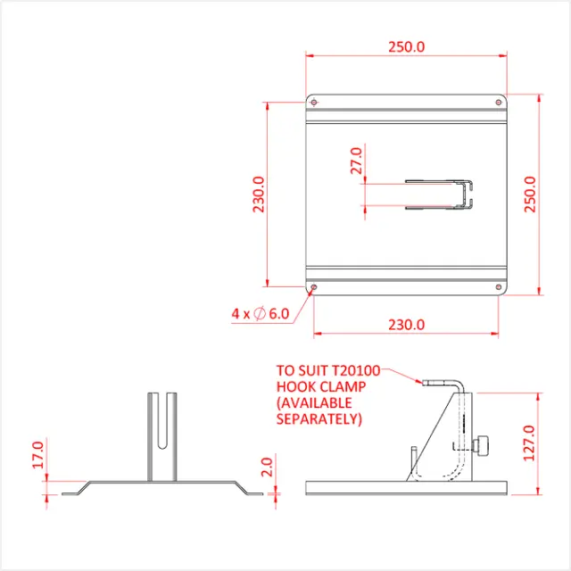 Doughty T54150 Gulv stativ for parcan m/bøyle 