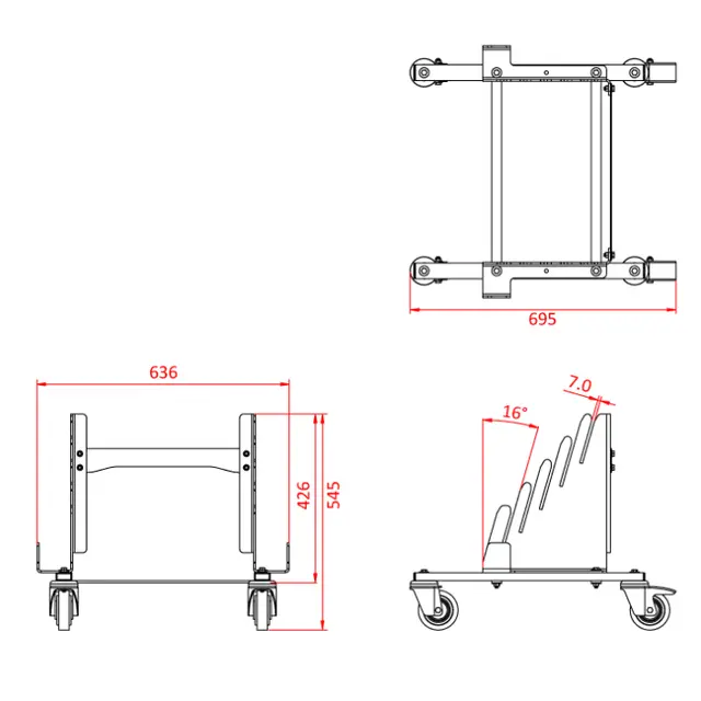 Doughty T54253 TANK TRAP TROLLEY (HOLDS 5 X T54250 OR 5 X T54255) 