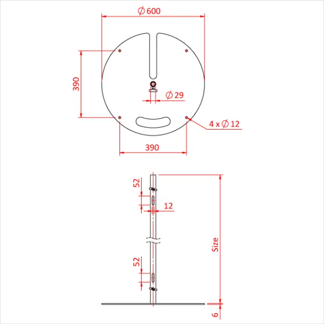 Doughty T54270 LIGHTWEIGHT STAND - 1500MM (White) 