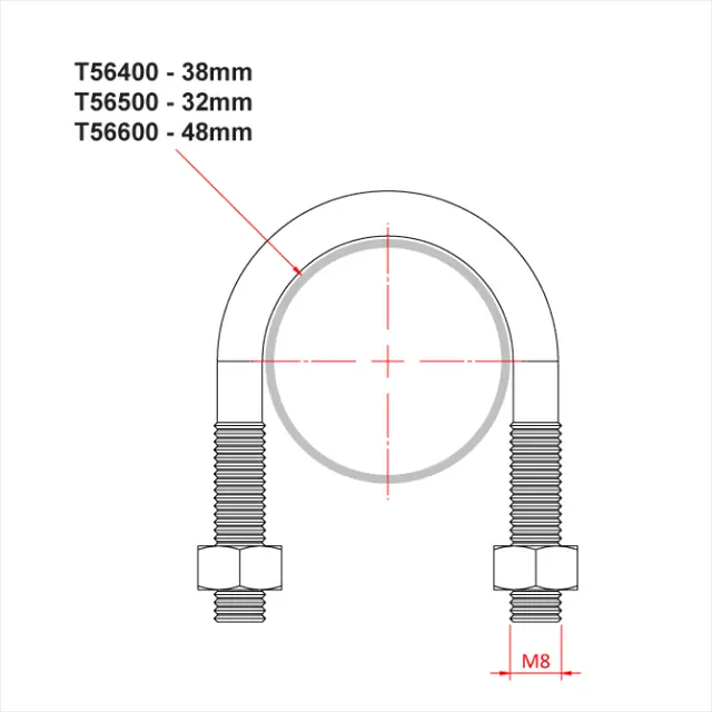 Doughty T56500 32mm "U" BOLT 