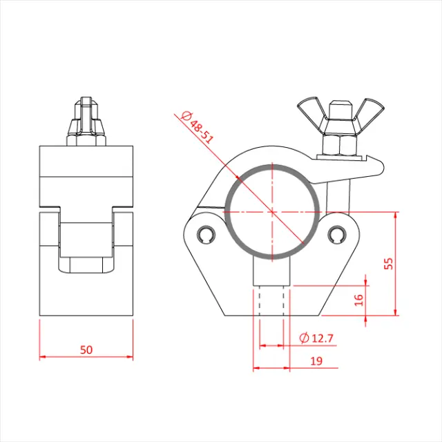 Doughty T57000 Clamp Half Coupler Doughty Clamp Half Coupler 