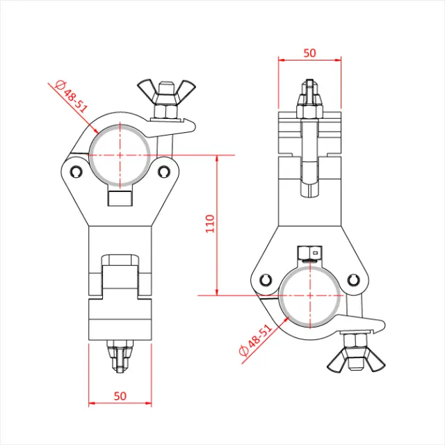Doughty T57100 swivel coupler 48-51mm 750kg 