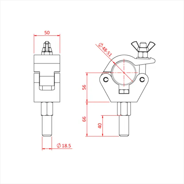 Doughty T57216 Little Tom Cl. Little Tom Clamp ( With 19Mm Spigot) B. 