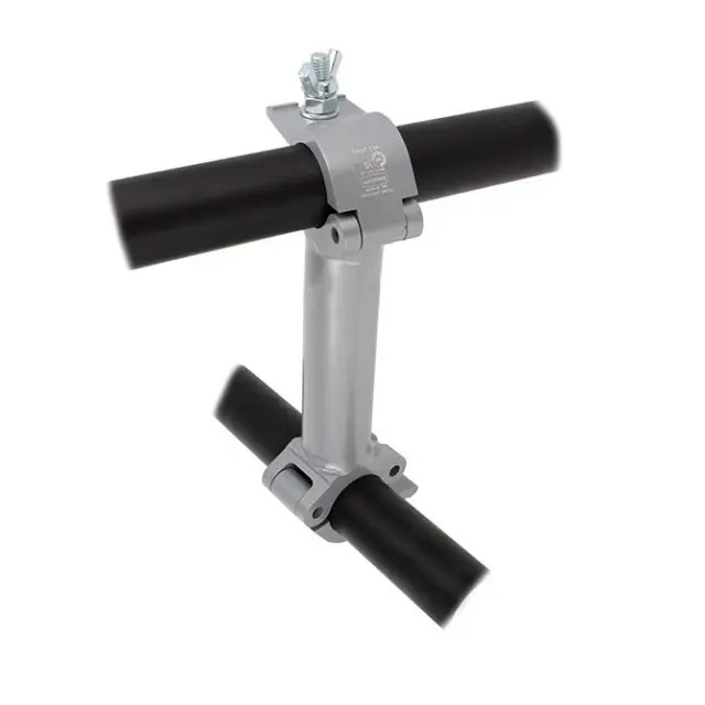 Doughty T57365 PIPE TO PIPE COUPLER 90 degree (500mm centres) (Silver) 