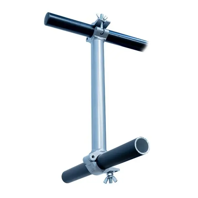 Doughty T57366 PIPE TO PIPE COUPLER 90 degree (500mm centres) (Black) 