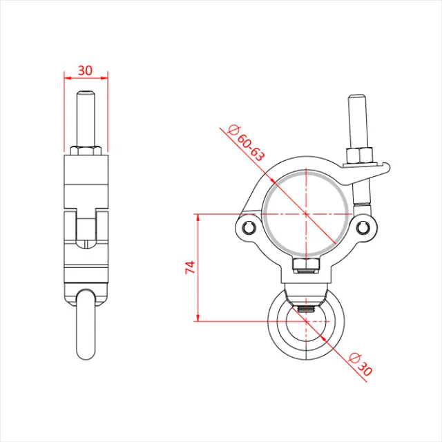Doughty T57455 MAMMOTH SLIMLINE HANGING CLAMP 