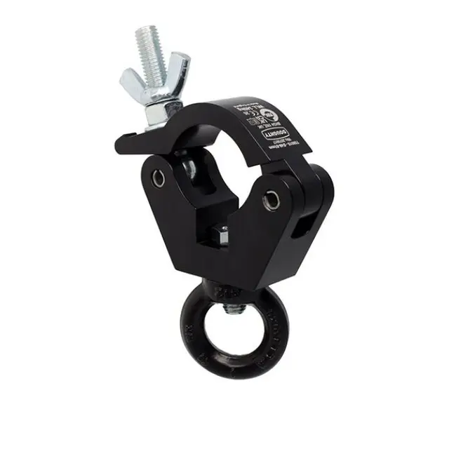 Doughty T58015 Slimline Hang Clamp BLACK Løfteøye, 48-51mm, 340kg, M12 Eyenut 