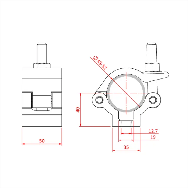 Doughty T58100 Light weight  coupler 48-51mm 500kg 