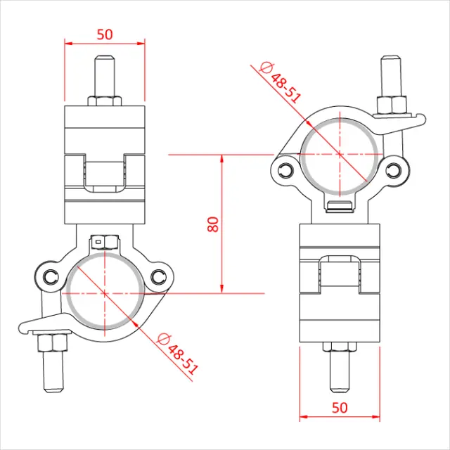 Doughty T58110 L/W 90 Degree Coupler L/W 90 Degree Fixed Coupler 