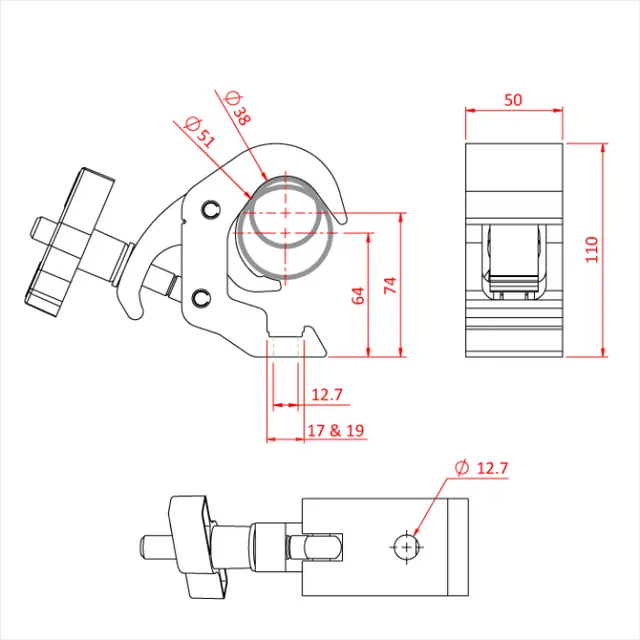 Doughty T58200 Quick Trigger Clamp Basic Quick Trigger Clamp Basic 