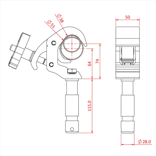 Doughty T58234 Quick Trig. Big B. Cl. Quick Trigger Big Ben Clamp Euro Spec 