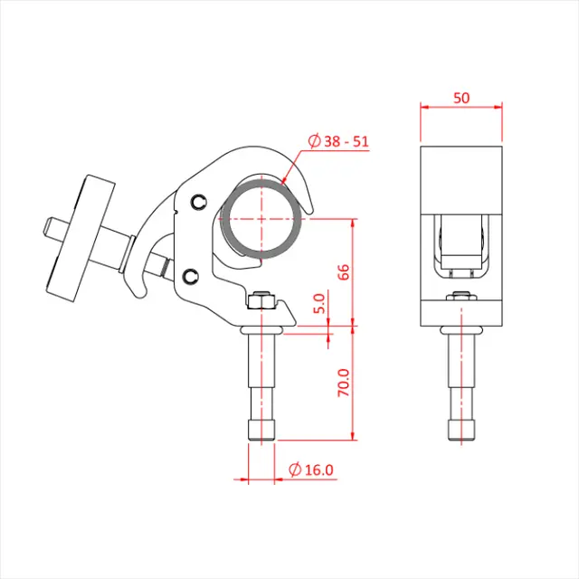 Doughty T58250 Quick Trigger Baby Clamp Quick Trigger Baby Grip Clamp 