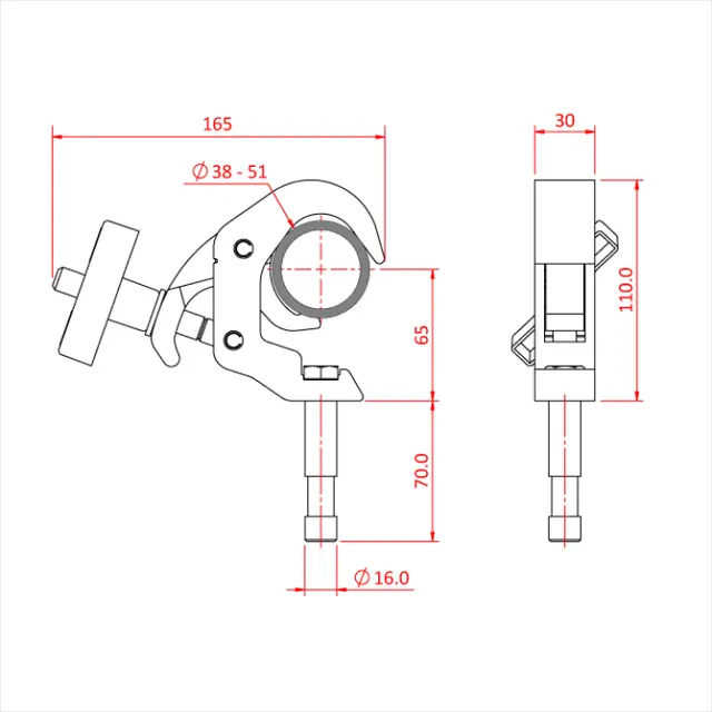 Doughty T58325 Q/T Slimline Beamer Q/T Slimline Beamer With 16Mm 