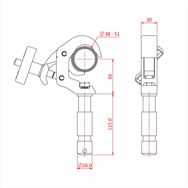 Doughty T58333 Q/T S/L Big Cl. Euro Spec Q/T Slimline Big Ben Clamp Euro Spec B. 