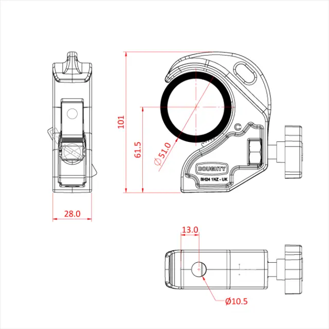 Doughty T58400 Twenty Clamp 48-51mm 