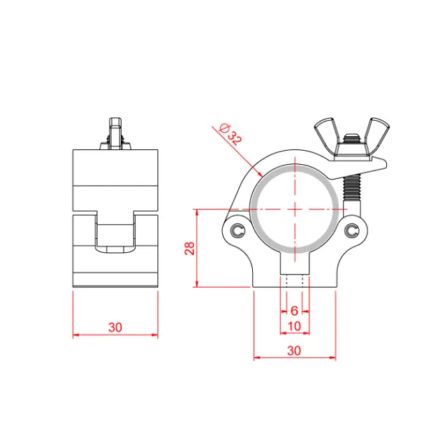 Doughty T58801 Atom 1/2 Coupler Atom Half Coupler (To Suit 1 1/4") B. 