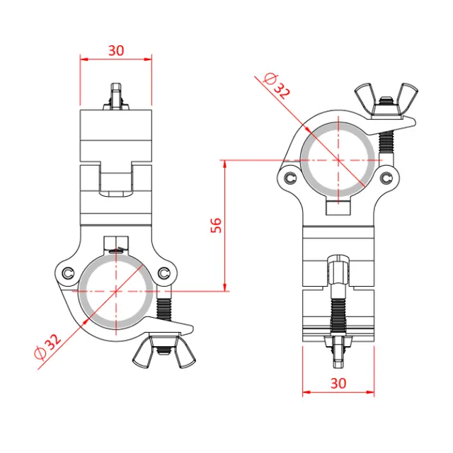 Doughty T58810 Super Atom swivel coupler 32mm 100kg 