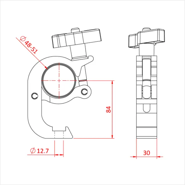 Doughty T588601  Basic trigger clamp Black 