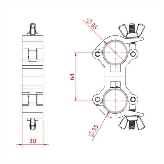 Doughty T58910 Atom Paral. Coup. Atom Parallel Coupler (To Suit 35Mm) 