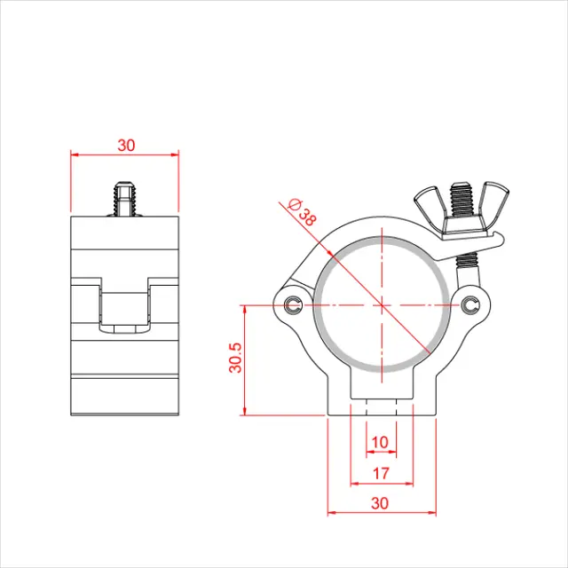 Doughty T5897001 Atom 1/2 Coupler Atom Half Coupler (To Suit 1 1/2") B. 