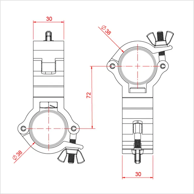 Doughty T5897501 Atom Swivel Coup. Atom Swivel Coupler (To Suit 1 1/2") B. 