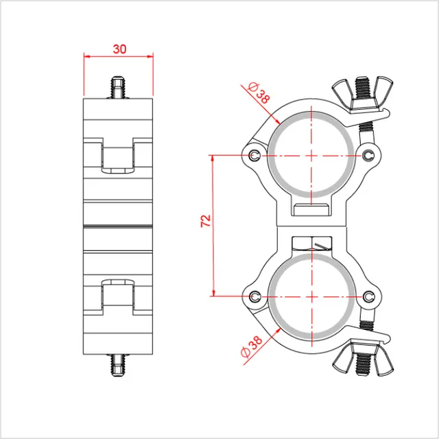 Doughty T5898001 Atom Paral. Coupler Atom Parallel Coupler Suit 1 1/2" 