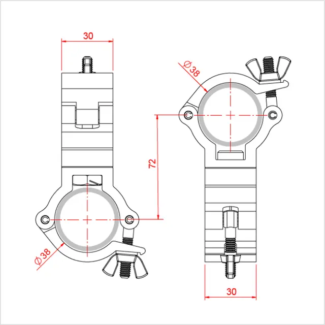 Doughty T58985 Atom 90 Deg. Fix. Coup. Atom 90 Deg. Fixed Coupler Suit 1 1/2" 