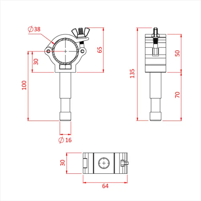 Doughty T58994 Atom Beamer Atom "Beamer" (To Suit 1 1/2") 