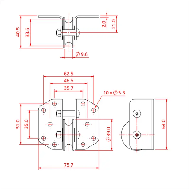 Doughty T63777 SINGLE GUIDE PULLEY 