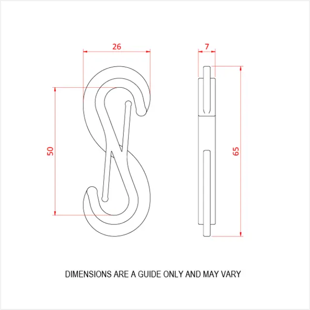 Doughty T63796 NYLON TWINHOOK 