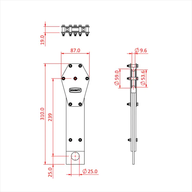 Doughty T63820 1.3kgs. WEIGHTED HANDLINE PULLEY 