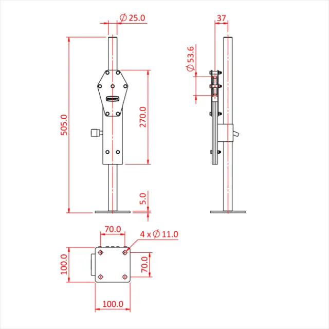 Doughty T63825 FLOOR FIXING HANDLINE PULLEY 