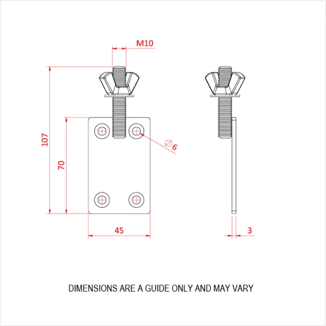 Doughty T64700 PEG PLATE M10 