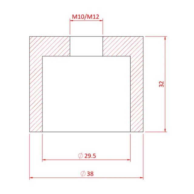 Doughty T73103 M12 SPIGOT CAP (steel) 