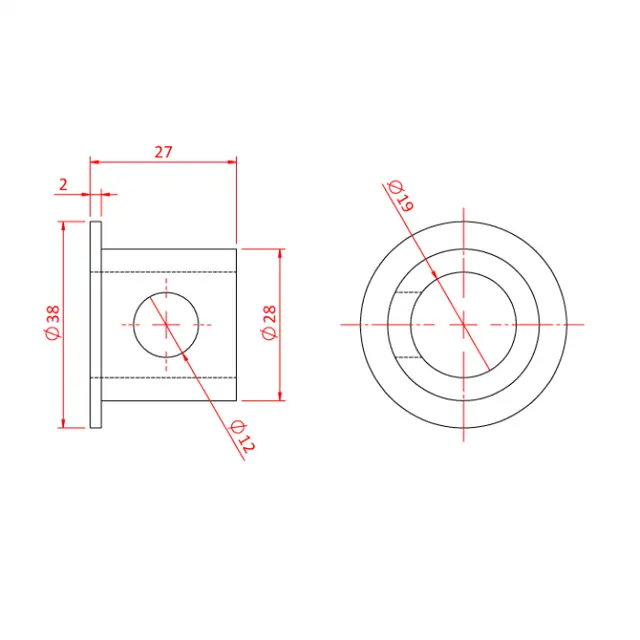 Doughty T74000 ADAPTOR TV-STANDARD (29mm - 19mm) 