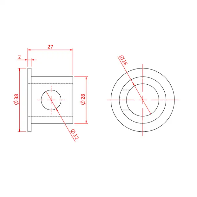 Doughty T74100 ADAPTOR TV-MINI (29mm - 16mm) 