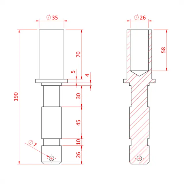Doughty T74400 35MM SPEAKER SPIGOT 