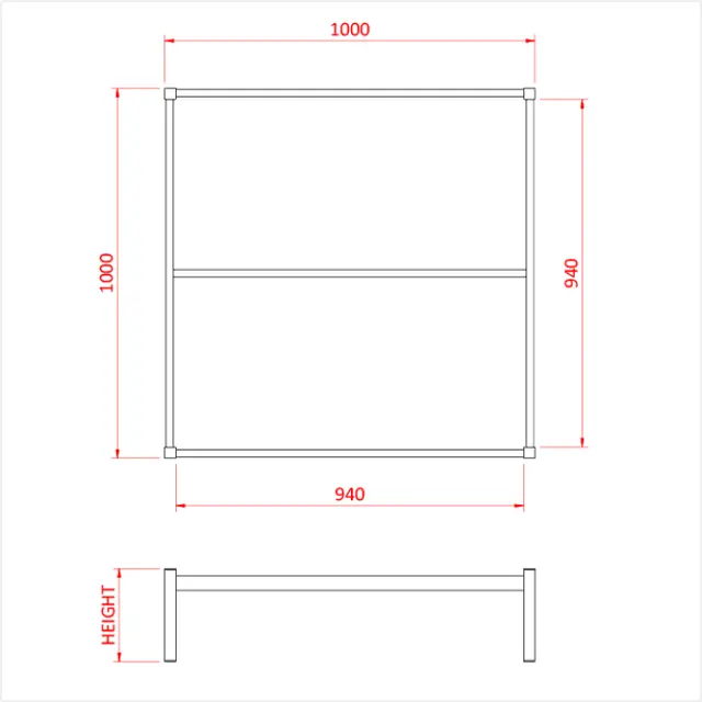 Doughty T76100 EASYDECK STANDARD 1 METRE MODULE (500mm) 