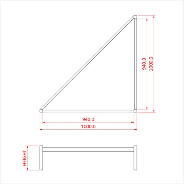Doughty T76500 EASYDECK TRIANGULAR 1 METRE MODULE (750mm) 