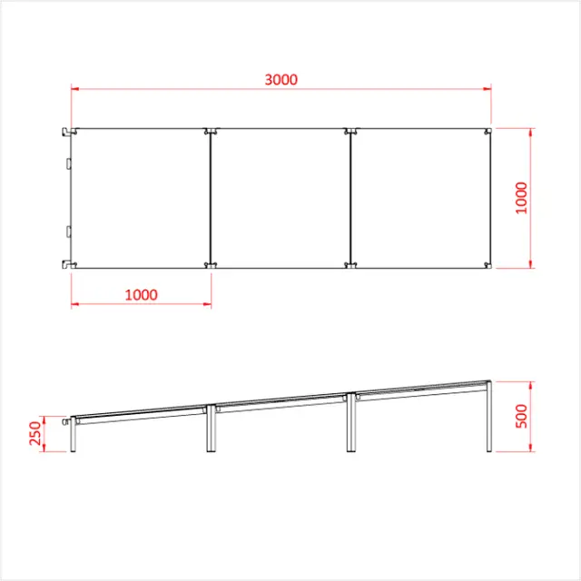Doughty T77800 EASYDECK RAMP SYSTEM (250mm-500mm) 
