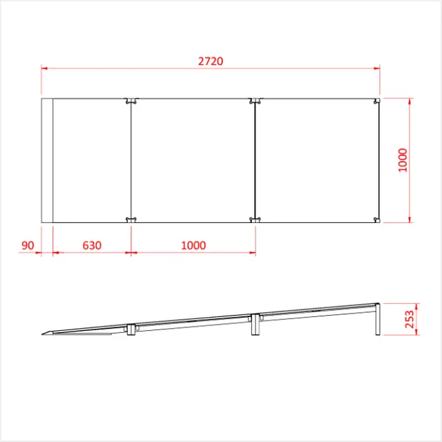 Doughty T77900 EASYDECK RAMP SYSTEM (0mm-250mm) 