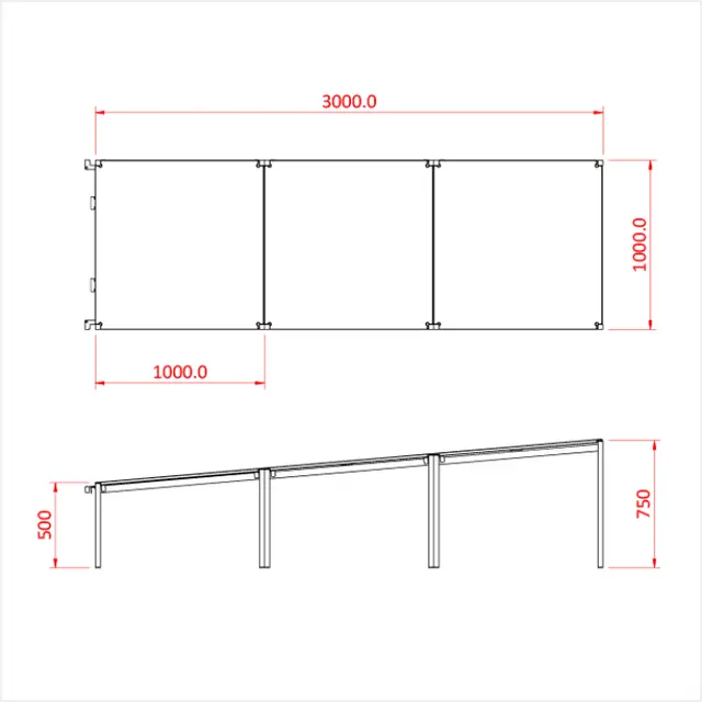 Doughty T77910 EASYDECK RAMP SYSTEM (500mm-750mm) 