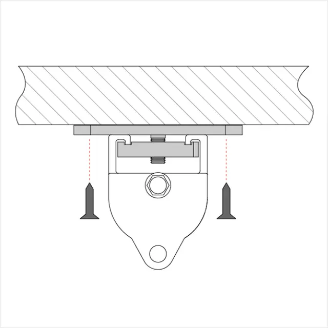 Doughty T81110 DOUGHTY RAIL - CEILING BRACKET 