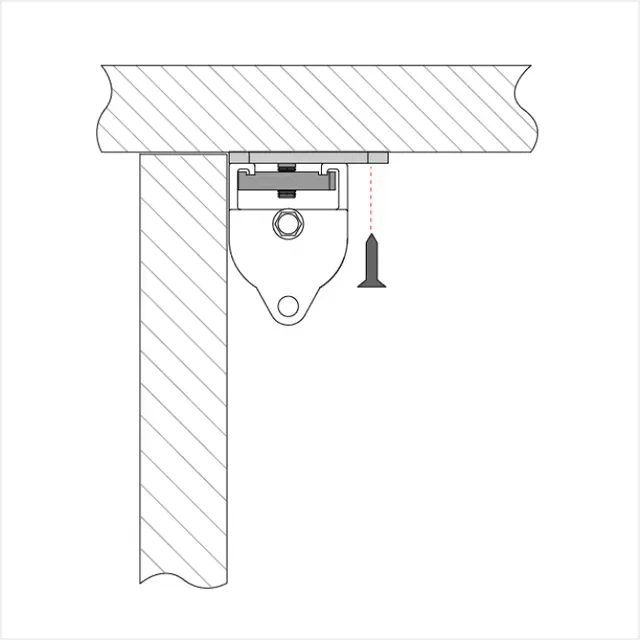 Doughty T81120 DOUGHTY RAIL - CORNER CEILING BRACKET 