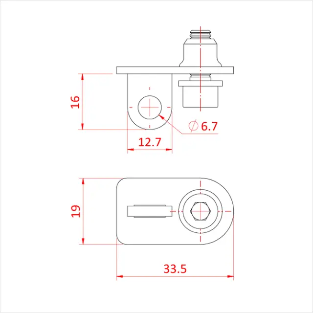 Doughty T81161 DOUGHTY RAIL - SLIDE IN END STOP 