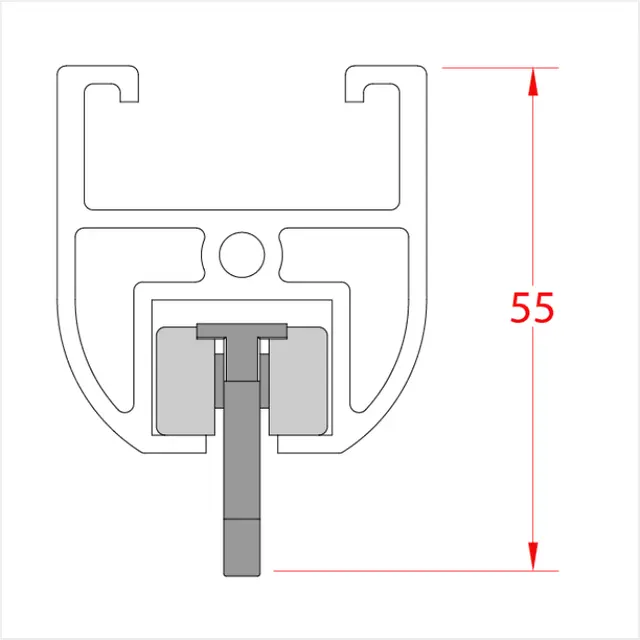 Doughty T81200 DOUGHTY RAIL - BALL RACED RUNNER 