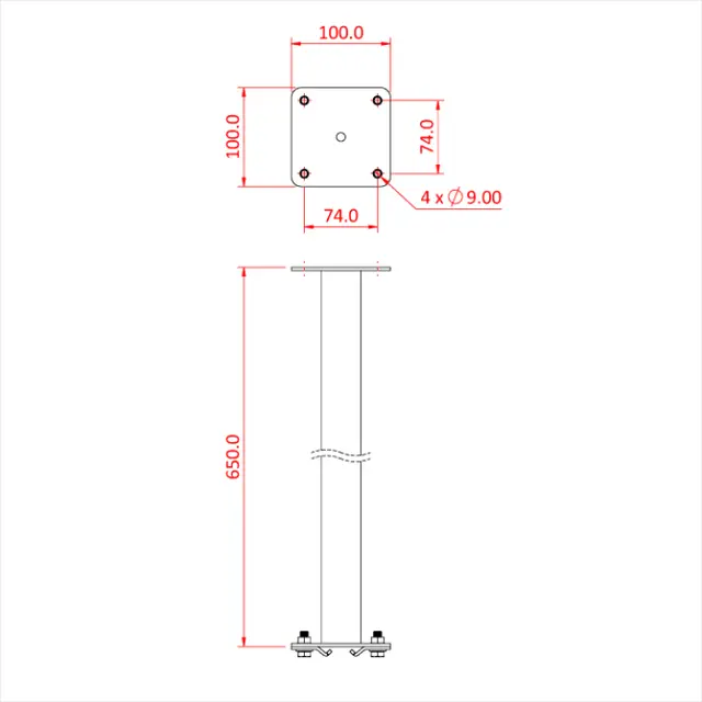 Doughty T84145 STUDIO RAIL EXTENSION BRACKET - 350MM 