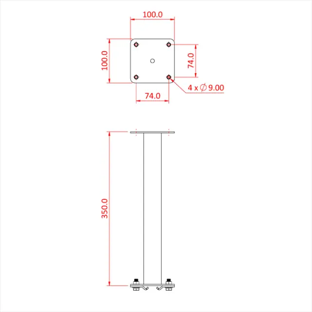 Doughty T84150 STUDIO RAIL EXTENSION BRACKET - 650MM 