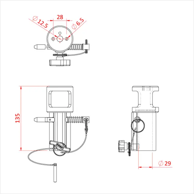 Doughty T84310 3 POINT RECEIVER (Silver) 